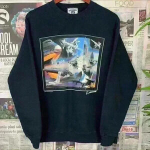 vintage 1997 the boeing company boeing crewneck sweatshirt size medium